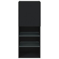 vidaXL TV-Schrank mit LED-Leuchten Schwarz 40,5x30x102 cm