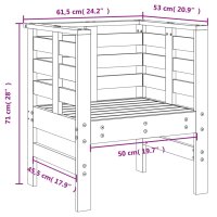 vidaXL 3-tlg. Garten-Lounge-Set Massivholz Douglasie