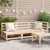 vidaXL Gartensofa 3-Sitzer Massivholz Kiefer