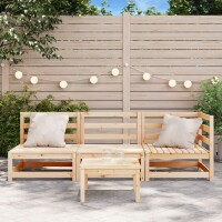 vidaXL Gartensofa 3-Sitzer Massivholz Kiefer