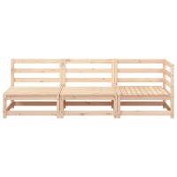 vidaXL Gartensofa 3-Sitzer Massivholz Kiefer