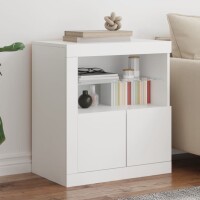 vidaXL Sideboard mit LED-Beleuchtung Weiß...