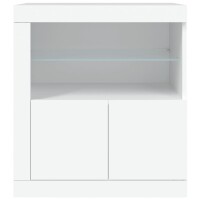 vidaXL Sideboard mit LED-Beleuchtung Wei&szlig; 60,5x37x67 cm