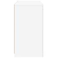 vidaXL Sideboard mit LED-Beleuchtung Wei&szlig; 60,5x37x67 cm