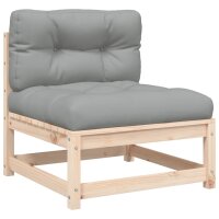 vidaXL Gartensofa ohne Armlehnen mit Kissen Massivholz Kiefer