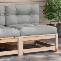 vidaXL Gartensofa ohne Armlehnen mit Kissen Massivholz Kiefer