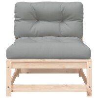 vidaXL Gartensofa ohne Armlehnen mit Kissen Massivholz Kiefer