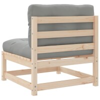 vidaXL Gartensofa ohne Armlehnen mit Kissen Massivholz Kiefer