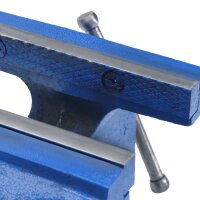 vidaXL Schraubstock Blau 125 mm Gusseisen