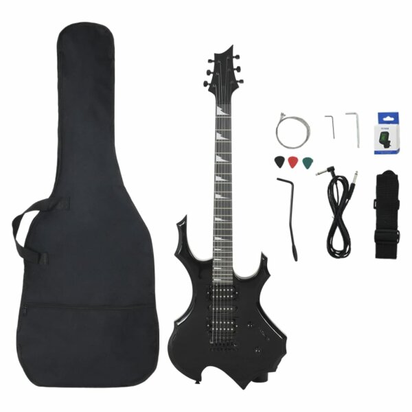 vidaXL E-Gitarre f&uuml;r Anf&auml;nger mit Tasche Schwarz 4/4 39&quot;