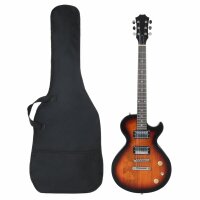 vidaXL E-Gitarre für Anfänger mit Tasche Braun...
