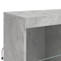 vidaXL Sideboard mit LED-Leuchten Betongrau 81x37x100 cm