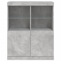 vidaXL Sideboard mit LED-Leuchten Betongrau 81x37x100 cm