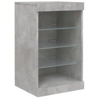 vidaXL Sideboard mit LED-Leuchten Betongrau 41x37x67 cm