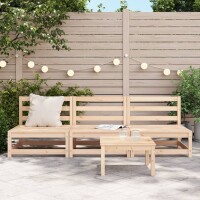 vidaXL Gartensofas ohne Armlehnen 3 Stk. 70x70x67 cm Massivholz Kiefer