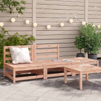 vidaXL Gartensofa ohne Armlehnen mit Hocker Massivholz Douglasie