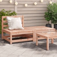 vidaXL Gartensofa ohne Armlehnen mit Hocker Massivholz Douglasie