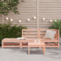 vidaXL Gartensofa mit Hocker 2-Sitzer Massivholz Douglasie