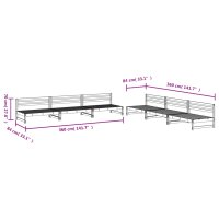 vidaXL 6-tlg. Garten-Lounge-Set Grau Massivholz Kiefer