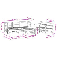 vidaXL 7-tlg. Garten-Lounge-Set Kiefernholz Impr&auml;gniert