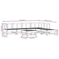 vidaXL 7-tlg. Garten-Lounge-Set Kiefernholz Impr&auml;gniert