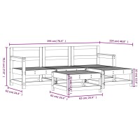 vidaXL 5-tlg. Garten-Lounge-Set Kiefernholz Impr&auml;gniert