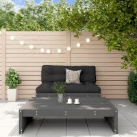 vidaXL 2-tlg. Garten-Lounge-Set Grau Massivholz Kiefer