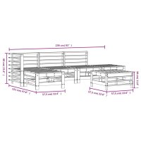 vidaXL 6-tlg. Garten-Lounge-Set Massivholz Douglasie