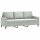 vidaXL 3-Sitzer-Sofa mit Hocker Hellgrau 180 cm Samt