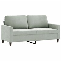 vidaXL 2-Sitzer-Sofa Hellgrau 140 cm Samt