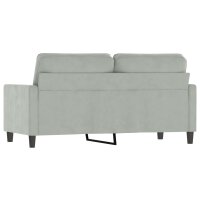 vidaXL 2-Sitzer-Sofa Hellgrau 140 cm Samt