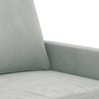 vidaXL 2-Sitzer-Sofa Hellgrau 140 cm Samt