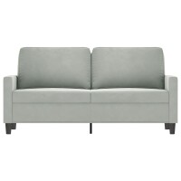 vidaXL 2-Sitzer-Sofa Hellgrau 140 cm Samt