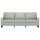 vidaXL 3-Sitzer-Sofa Hellgrau 180 cm Samt