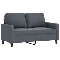 vidaXL 2-Sitzer-Sofa Dunkelgrau 120 cm Samt