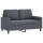 vidaXL 2-Sitzer-Sofa Dunkelgrau 120 cm Samt