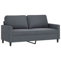 vidaXL 2-Sitzer-Sofa Dunkelgrau 140 cm Samt