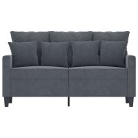 vidaXL 2-Sitzer-Sofa Dunkelgrau 120 cm Samt