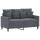 vidaXL 2-Sitzer-Sofa Dunkelgrau 120 cm Samt