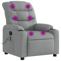 vidaXL Massagesessel Hellgrau Stoff