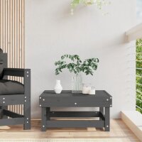 vidaXL Gartenhocker Grau Massivholz Kiefer