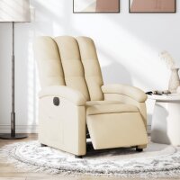 vidaXL Relaxsessel Elektrisch Creme Stoff