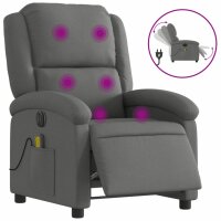 vidaXL Massagesessel Elektrisch Dunkelgrau Stoff