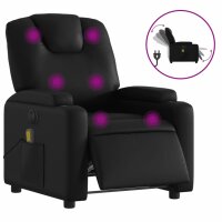 vidaXL Massagesessel Elektrisch Schwarz Kunstleder