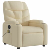 vidaXL Massagesessel Elektrisch Creme Stoff