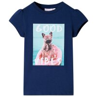 Kinder-T-Shirt Marineblau 104