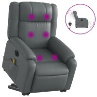 vidaXL Massagesessel mit Aufstehhilfe Elektrisch Grau...