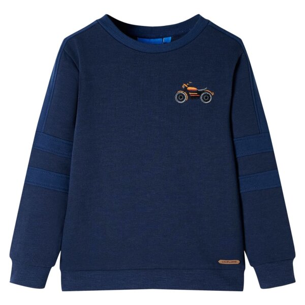 Kinder-Sweatshirt Marineblau Melange 140