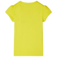 Kinder-T-Shirt mit Fl&uuml;gel&auml;rmeln Knallgelb 116