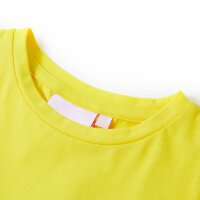 Kinder-T-Shirt mit Fl&uuml;gel&auml;rmeln Knallgelb 116